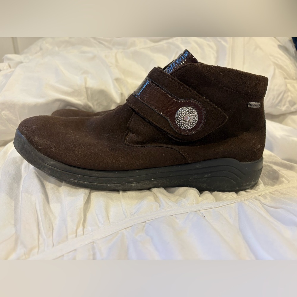 Romika TopDry Tex Brown Suede Ankle Boots Women’s 8 EU 39 Comfort